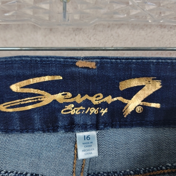Seven7 NEW Women's 16 Plus Avalon Tummy Less High Rise Skinny Denim Blue Jeans - Picture 10 of 13